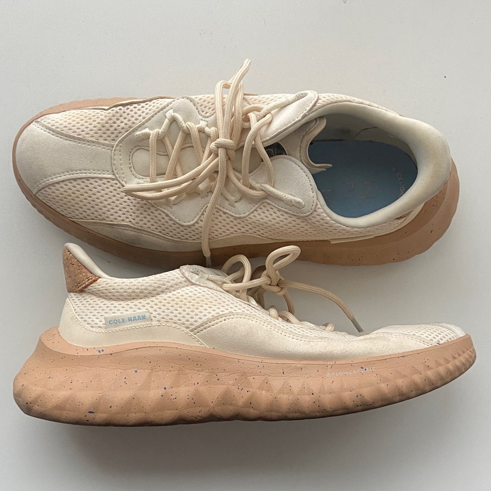 Cole Haan Beige and Brown Athletic Sneakers